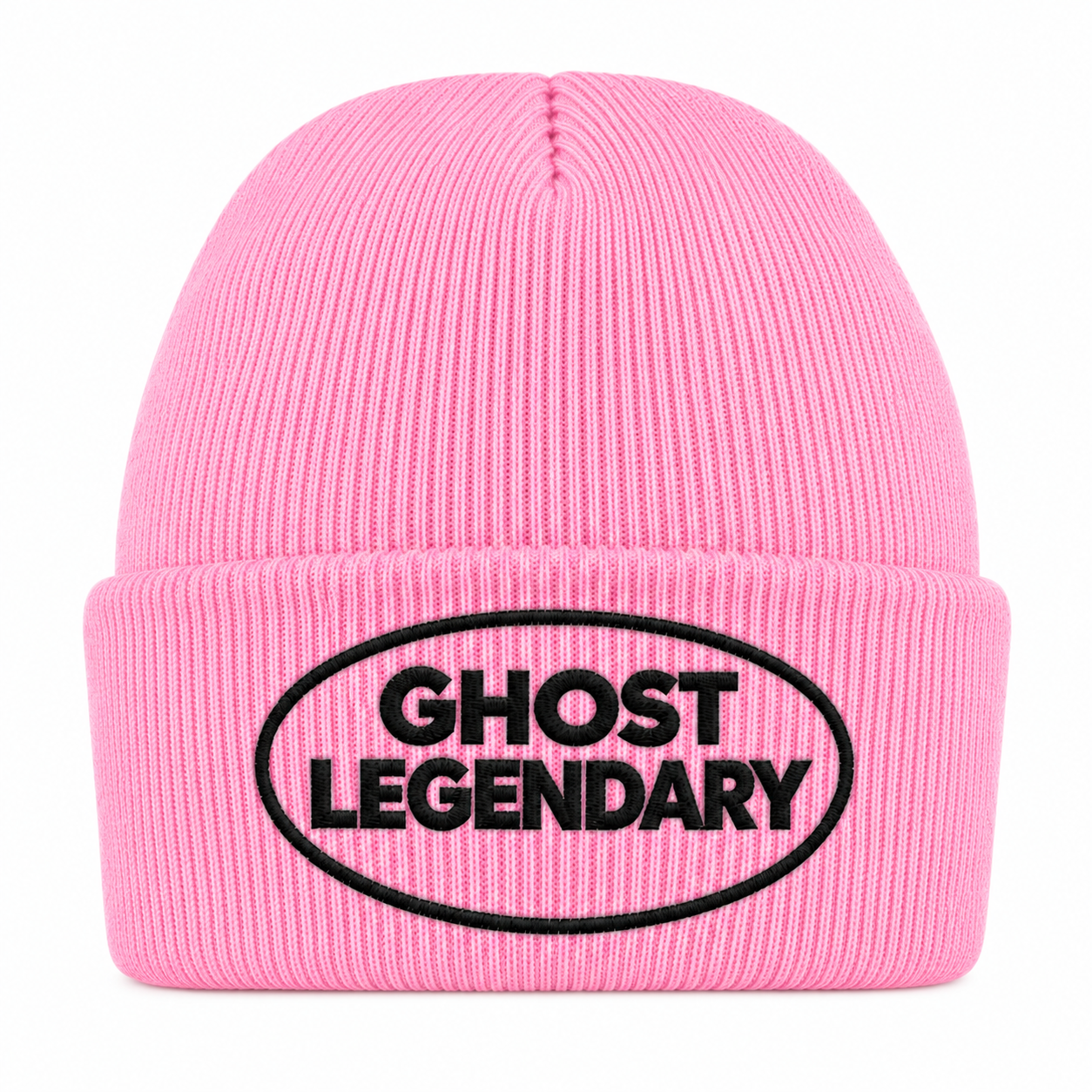 EMBROIDERED PINK BEANIE