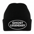EMBROIDERED BLACK BEANIE
